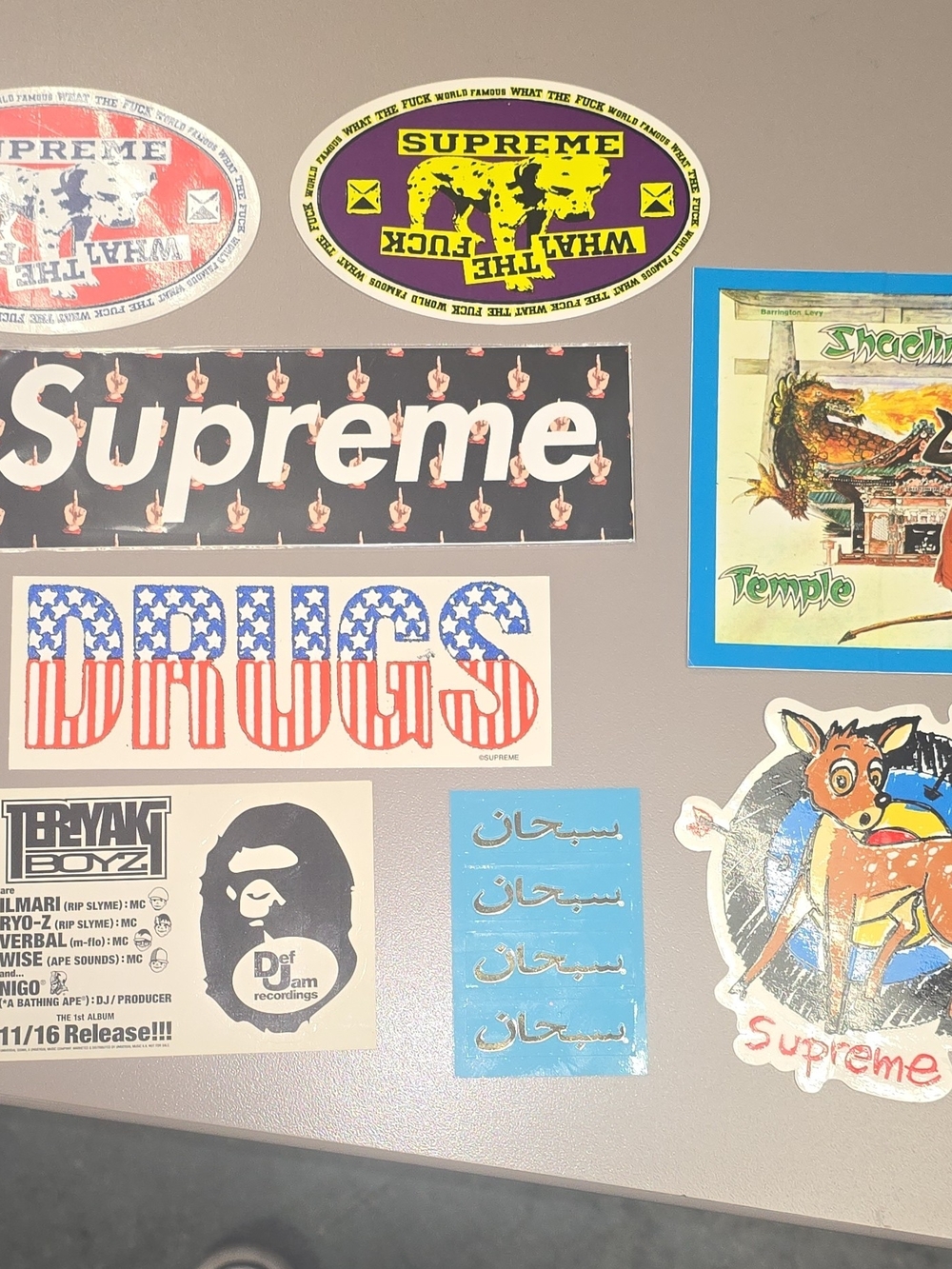 Authentic Supreme Sticker Lot - 8 Pack Grail (Undercover BOGO, BAPE Teriyaki)